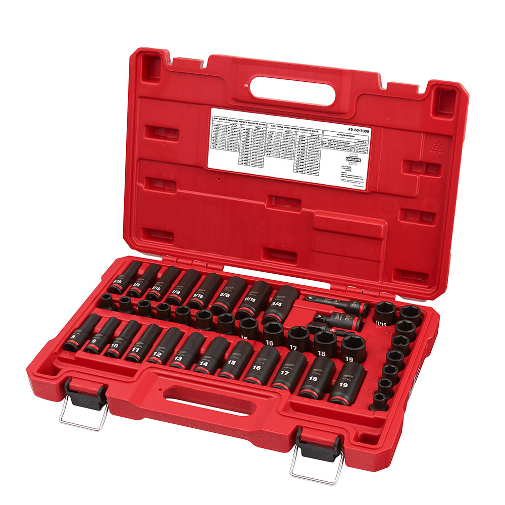 Milwaukee 49-66-7009 43PC SHOCKWAVE Impact Duty SAE/Metric Socket