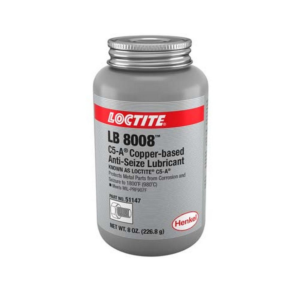 LOCTITE LB 8008 C5-A Copper Anti-Seize Lubricant 8 oz Brush Top