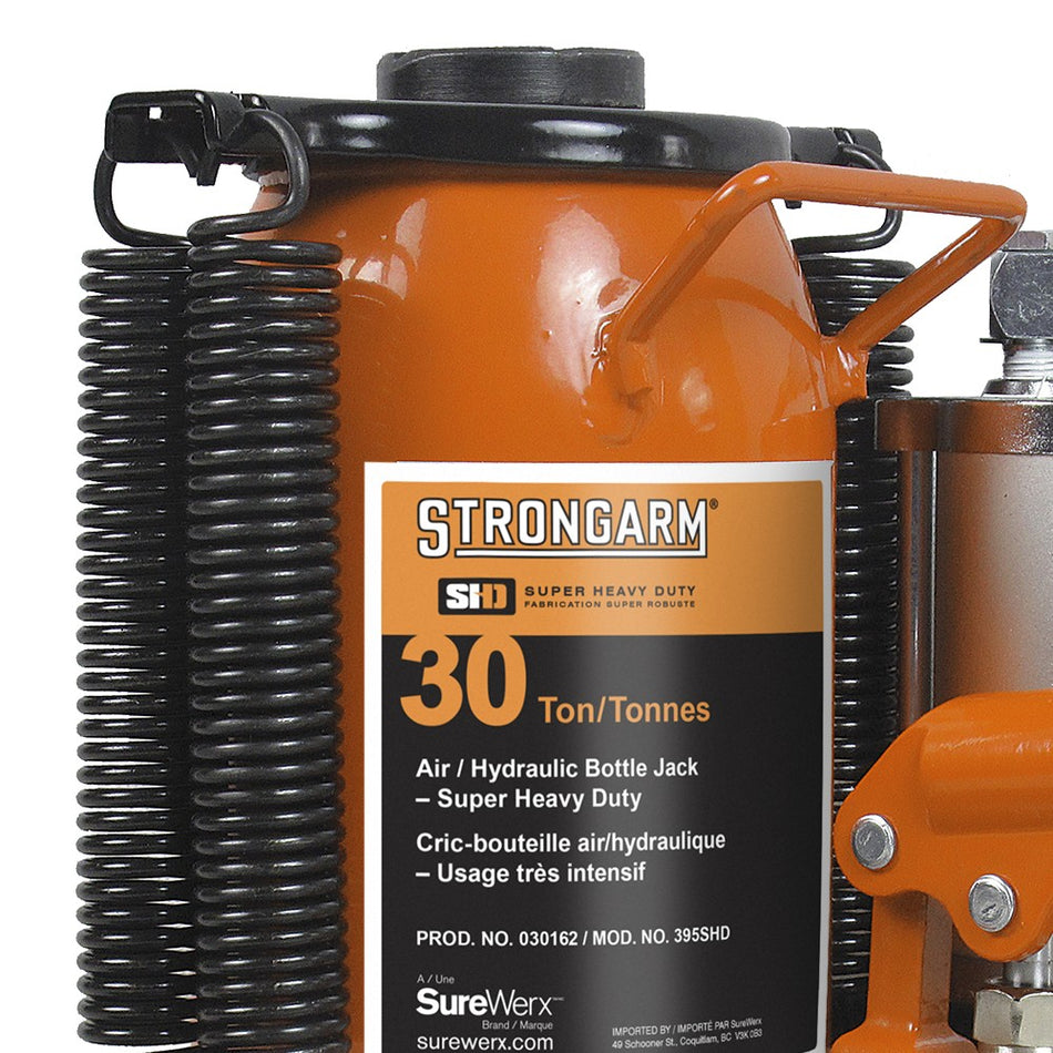 Strongarm 30 Ton Super Heavy Duty Air / Hydraulic Bottle Jack