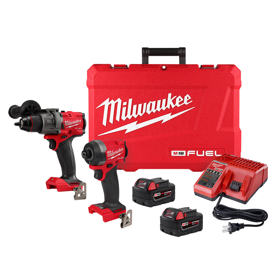 Milwaukee 3697-22 M18 FUEL M12 FUEL 2-Tool Hammer Drill/Driver & Hex Impact Driver Combo Kit