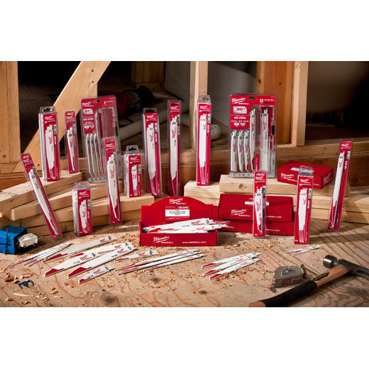 Milwaukee 9" 5 tpi SAWZALL The AXTM Nail Embedded Wood Blades - 25 pack