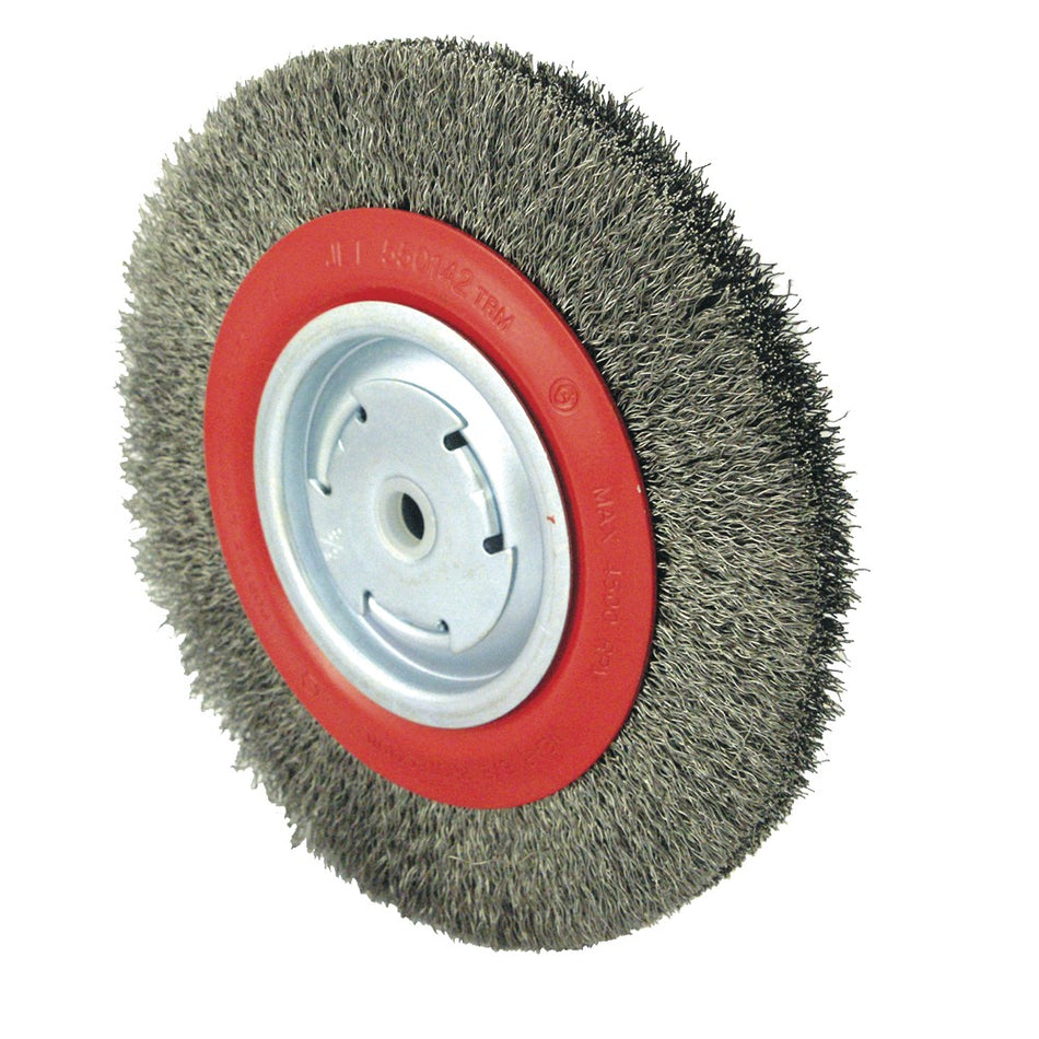 Jet High Performance 8" Diameter Crimped Wire Wheel Brushes (Bench Grinders)