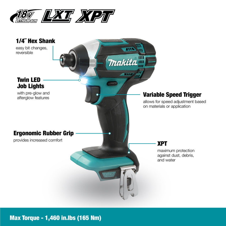Makita DTD152Z 1/4" Cordless Impact Driver (Tool Only)