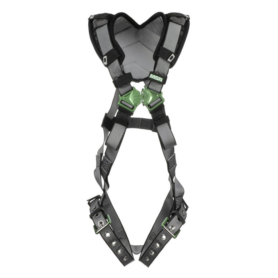 MSA 10194890 V-Fit XL Full-Body Safety Harness, Back D-Ring, Tongue Buckle Leg Straps