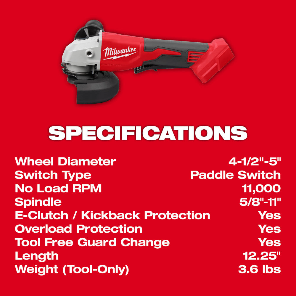 Milwaukee 2686-20 M18 Fuel 4.5" / 5" Angle Grinder (Tool Only, No Battery) - Used