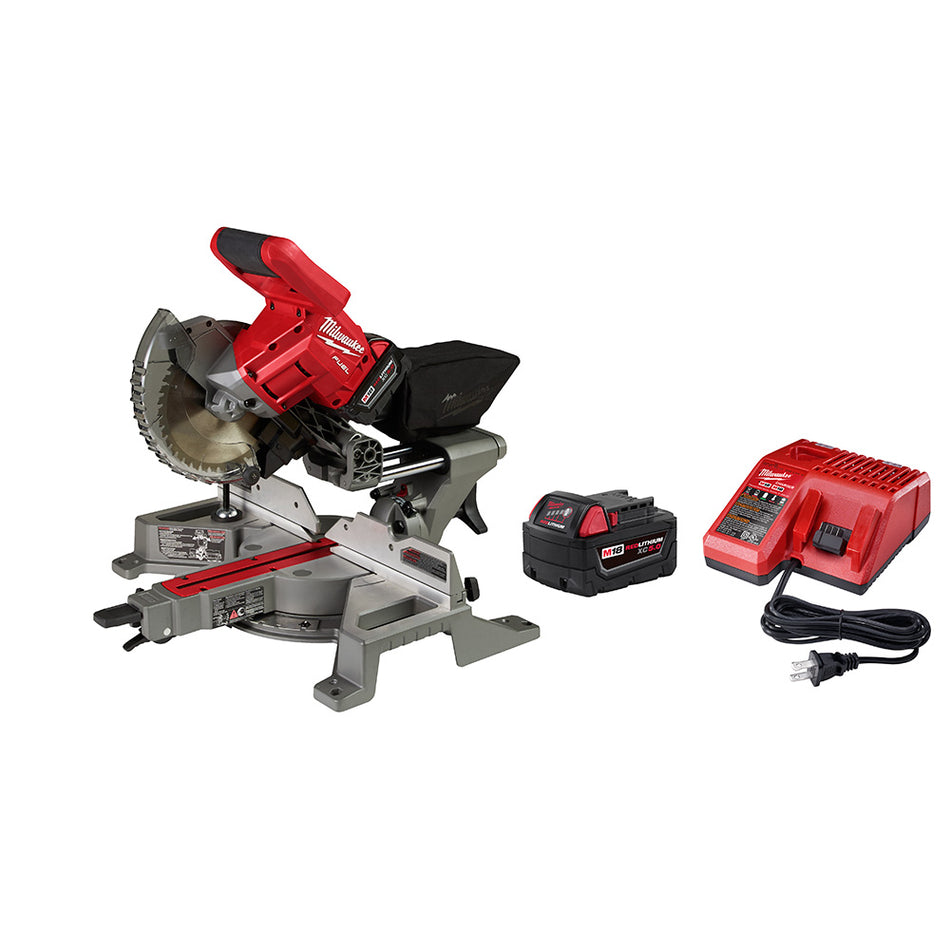 Milwaukee 2733-21 M18 FUEL 7-1/4" Dual Bevel Sliding Compound Miter Saw Kit