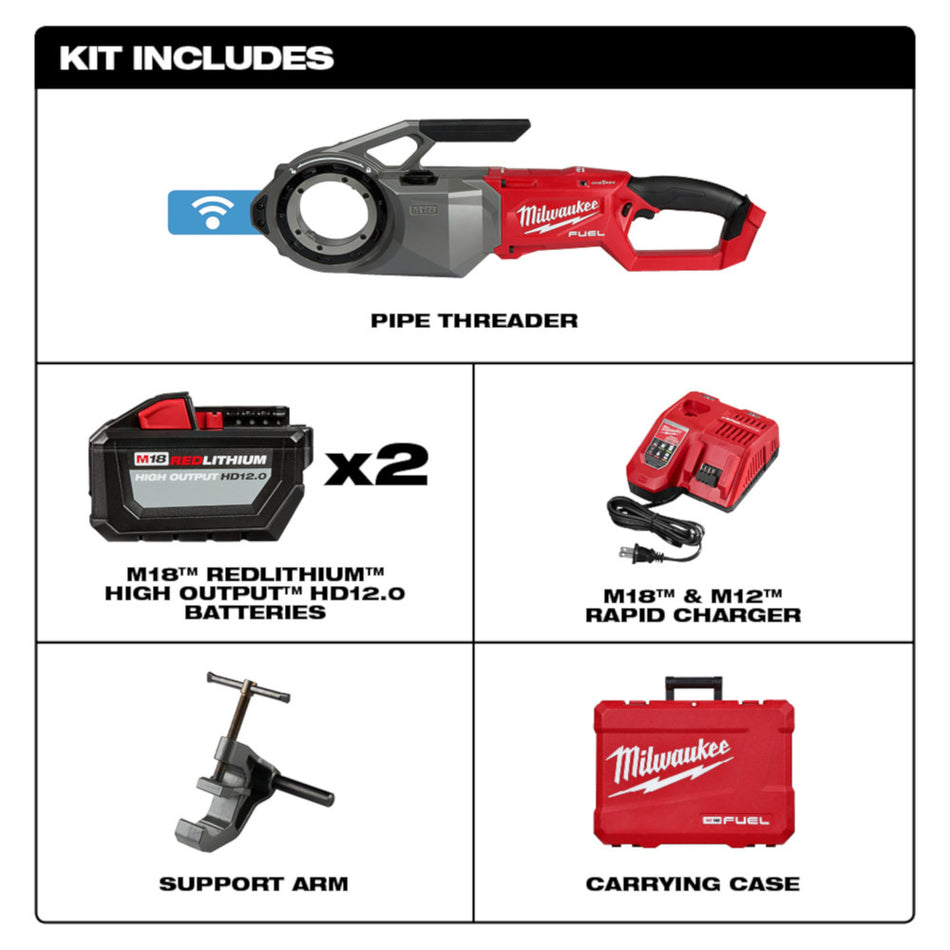 Milwaukee 2874-22HD M18 FUEL Pipe Threader w/ ONE-KEY Kit