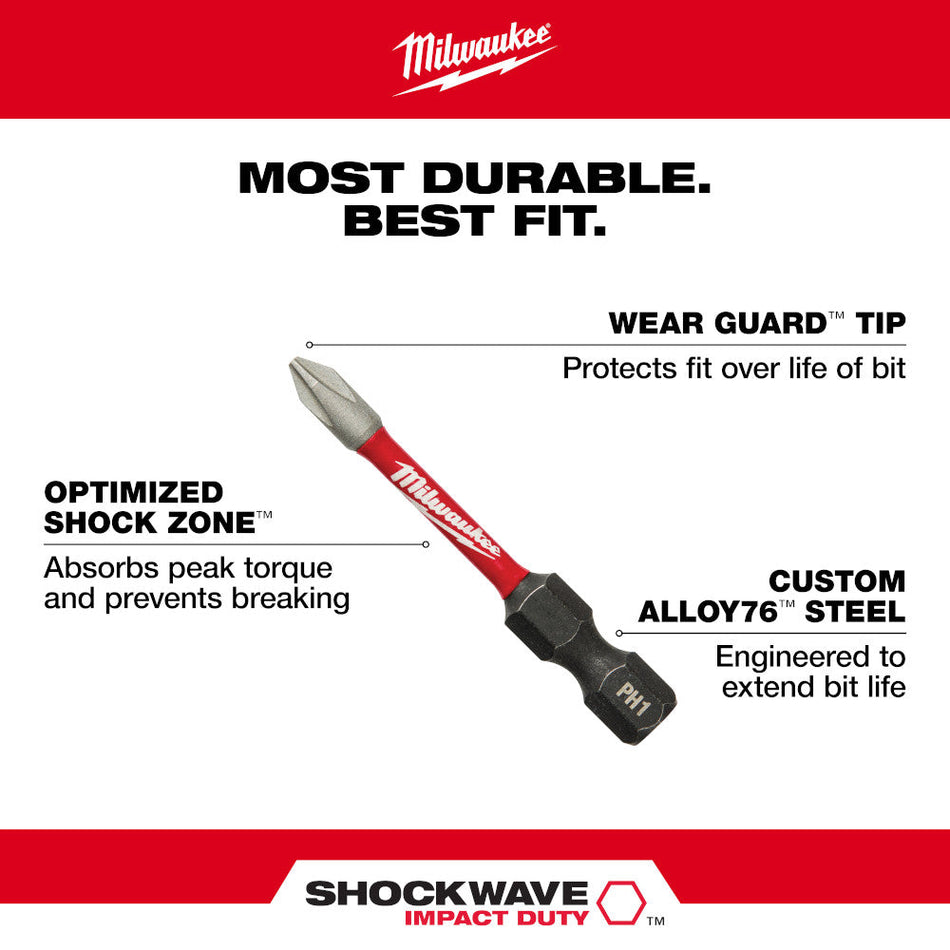 Milwaukee 48-32-4784 Shockwave Impact Torx T20 x 2" Bits (bulk)