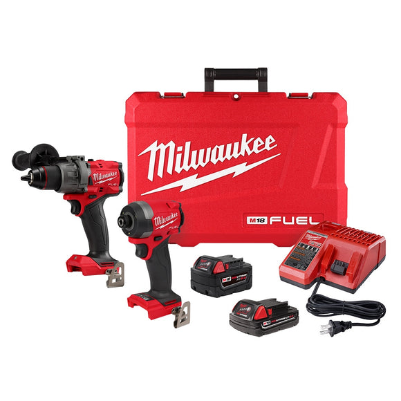 CLEARANCE Milwaukee 3697-22CXC M18 FUEL 2-Tool Hammer Drill Impact Driver Combo Kit