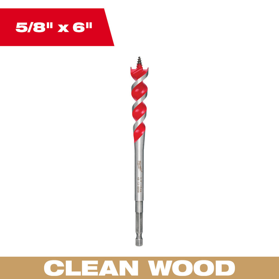 Milwaukee 48-13-0058 5/8" x 6" Speed Feed Wood Bit