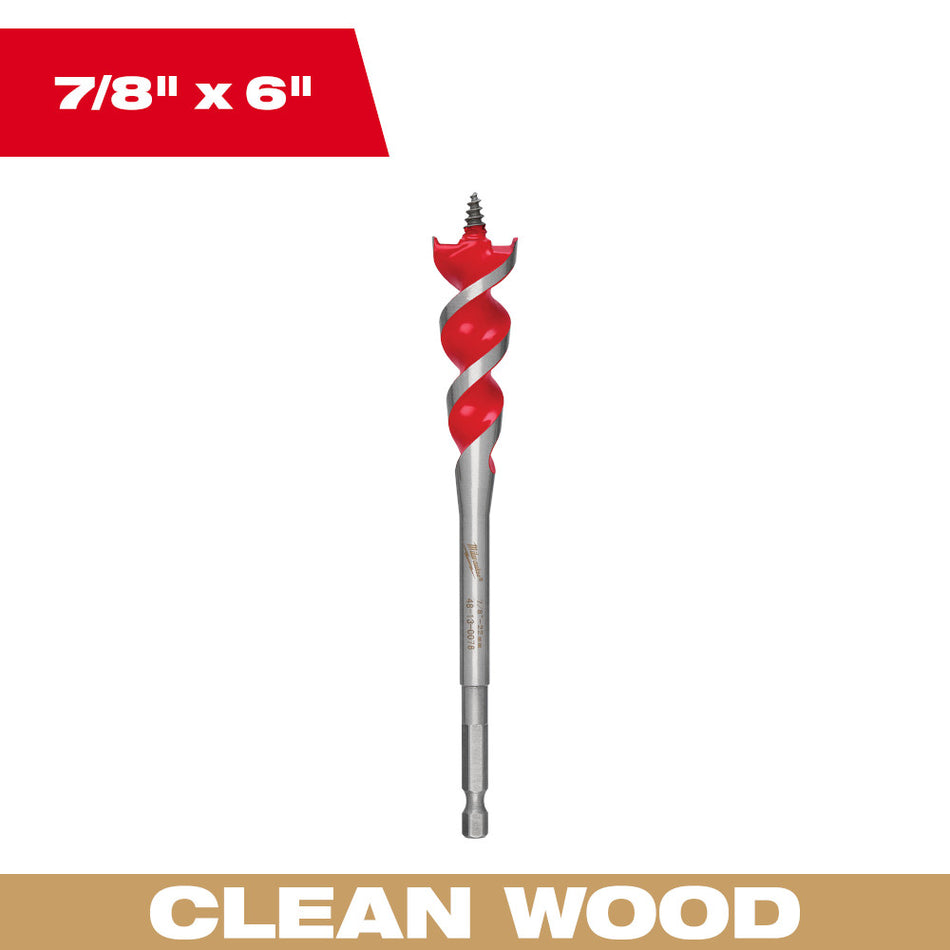 Milwaukee 48-13-0078 7/8" x 6" Speed Feed Wood Bit