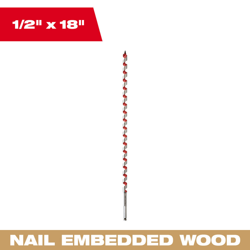 Milwaukee 48-13-5540 1/2" x 18" Ship Auger Bit