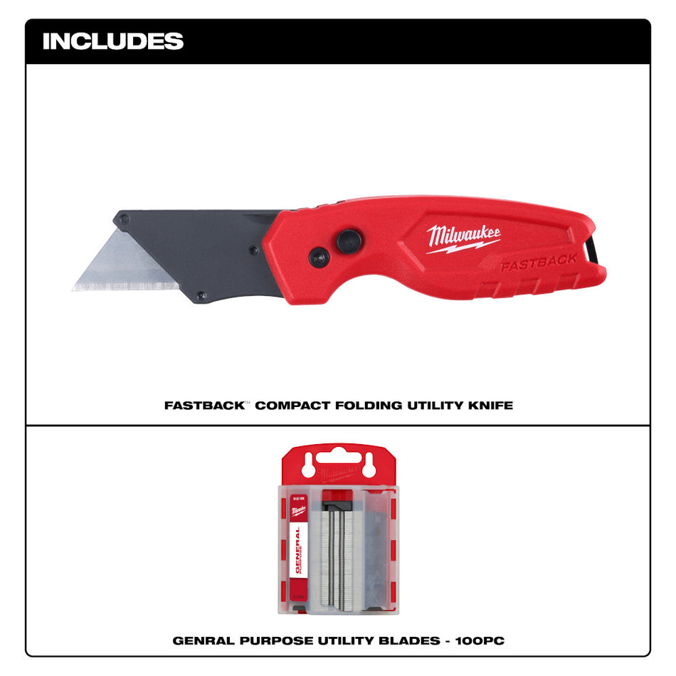 Milwaukee 48-22-1500 FASTBACK Compact Folding Utility Knife