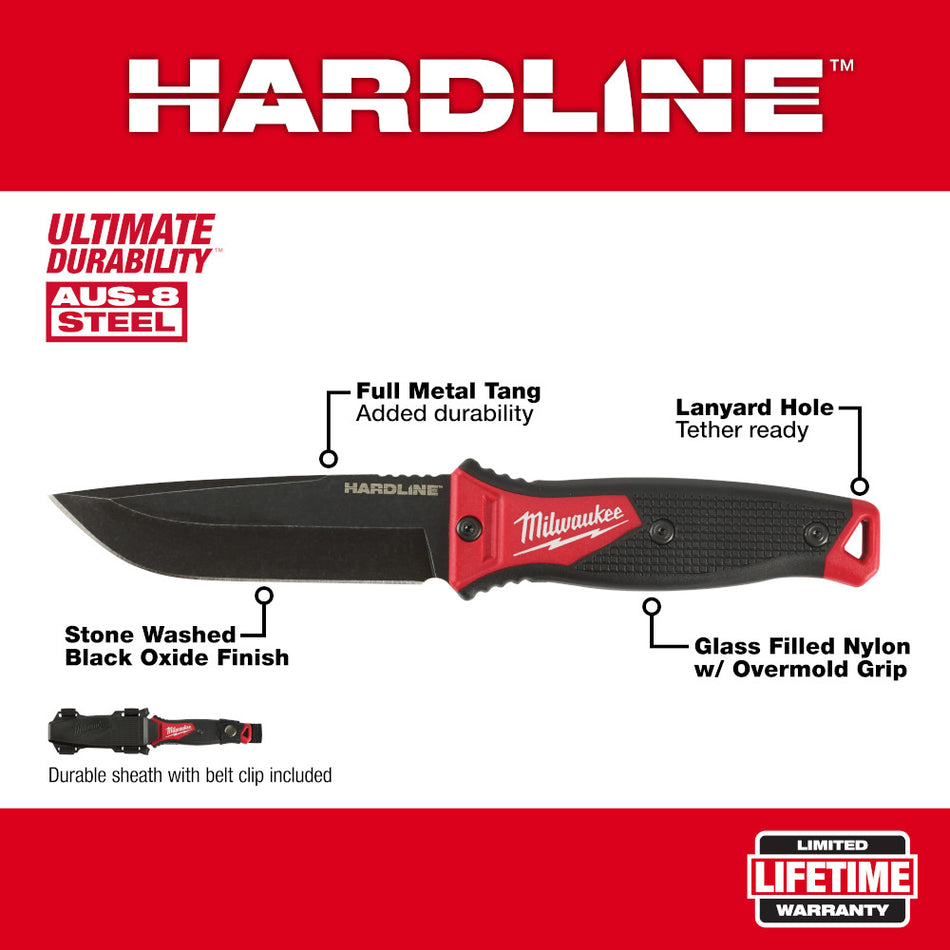 Milwaukee 48-22-1928 5" HARDLINE Fixed Blade Knife