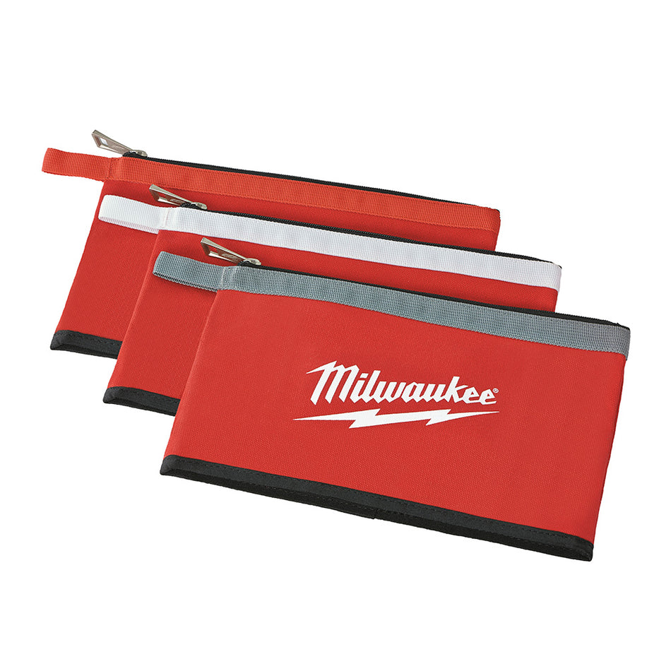 Milwaukee 48-22-8193 3 Pk Zipper Pouches