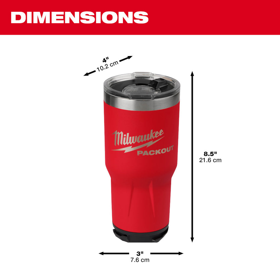 Milwaukee 48-22-8393R PACKOUT Red 30oz Tumbler