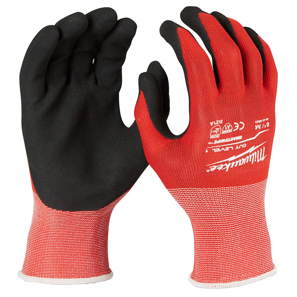 Milwaukee 48-22-8901-08MD Cut Level 1 Nitrile Dipped Gloves