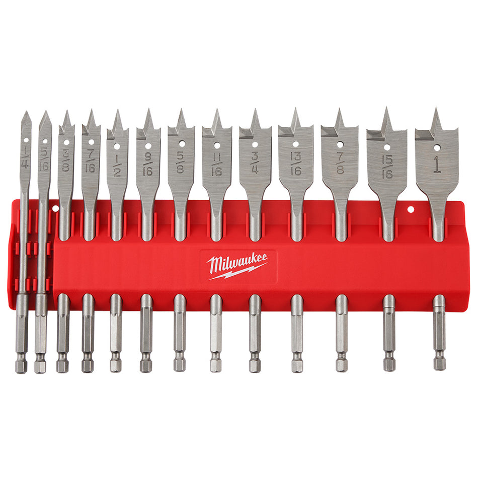 Milwaukee 48-27-1520 13 Piece Flat Boring Bit Set