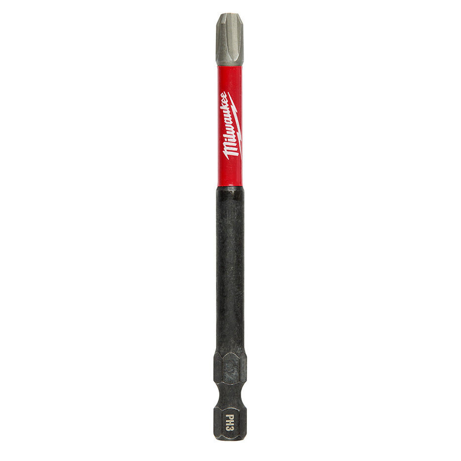 Milwaukee SHOCKWAVE 3-1/2” Impact Phillips #3 Power Bits - Bulk