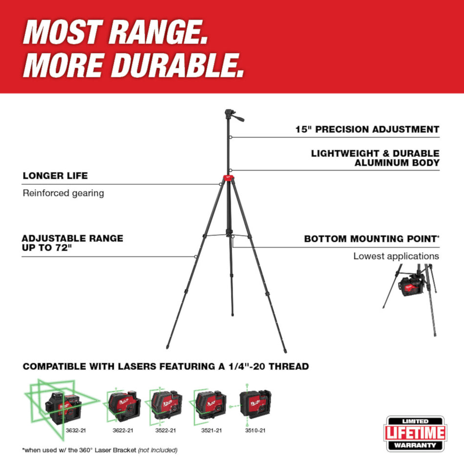 Milwaukee 48-35-1411 72" Laser Tripod