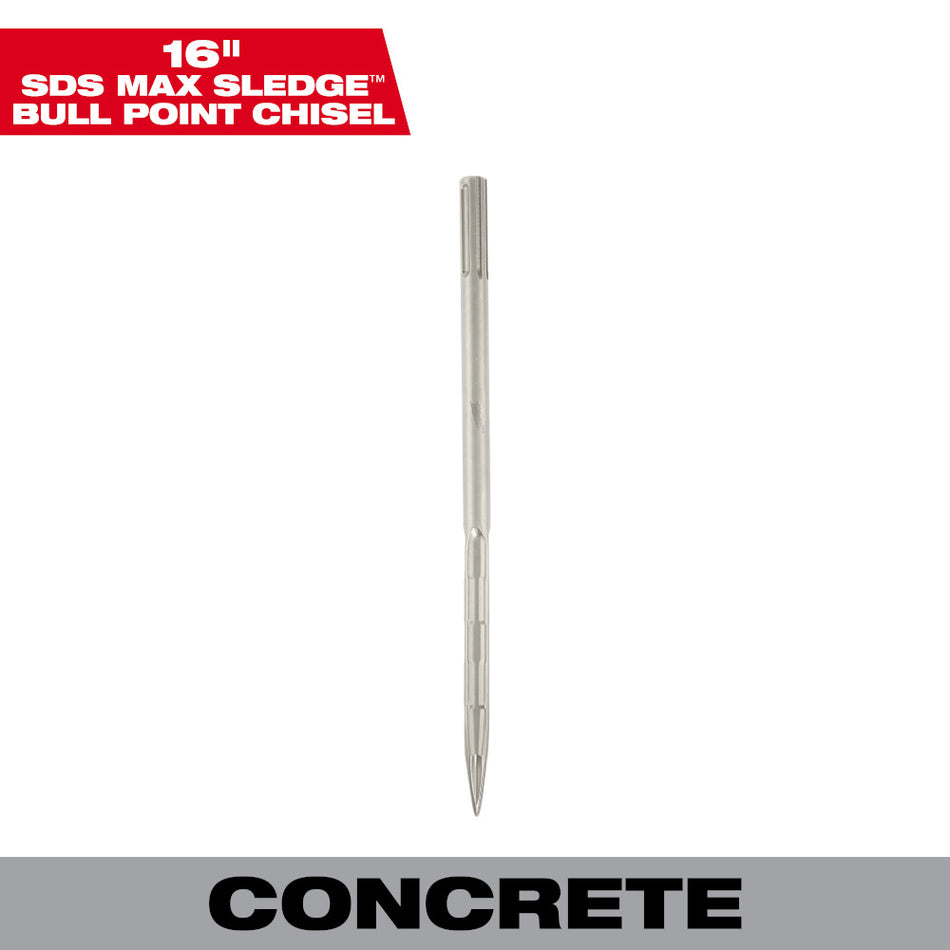 Milwaukee 48-62-4250 16" SDS MAX SLEDGE Bull Point Chisel