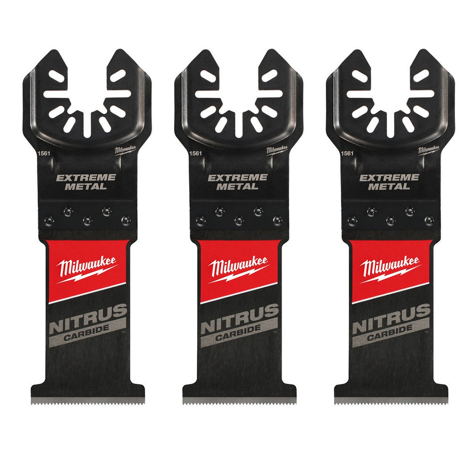 Milwaukee 1-3/8" NITRUS CARBIDE Extreme Metal Universal Fit OPEN-LOK Multi-Tool Blades