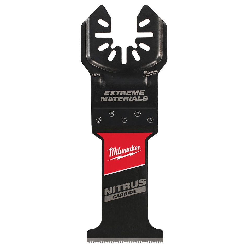 Milwaukee 1-3/8" NITRUS CARBIDE Extreme Materials Universal Fit OPEN-LOK Multi-Tool Blades