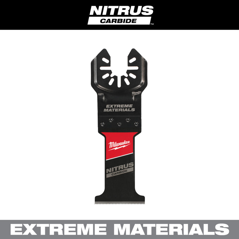Milwaukee 1-3/8" NITRUS CARBIDE Extreme Materials Universal Fit OPEN-LOK Multi-Tool Blades