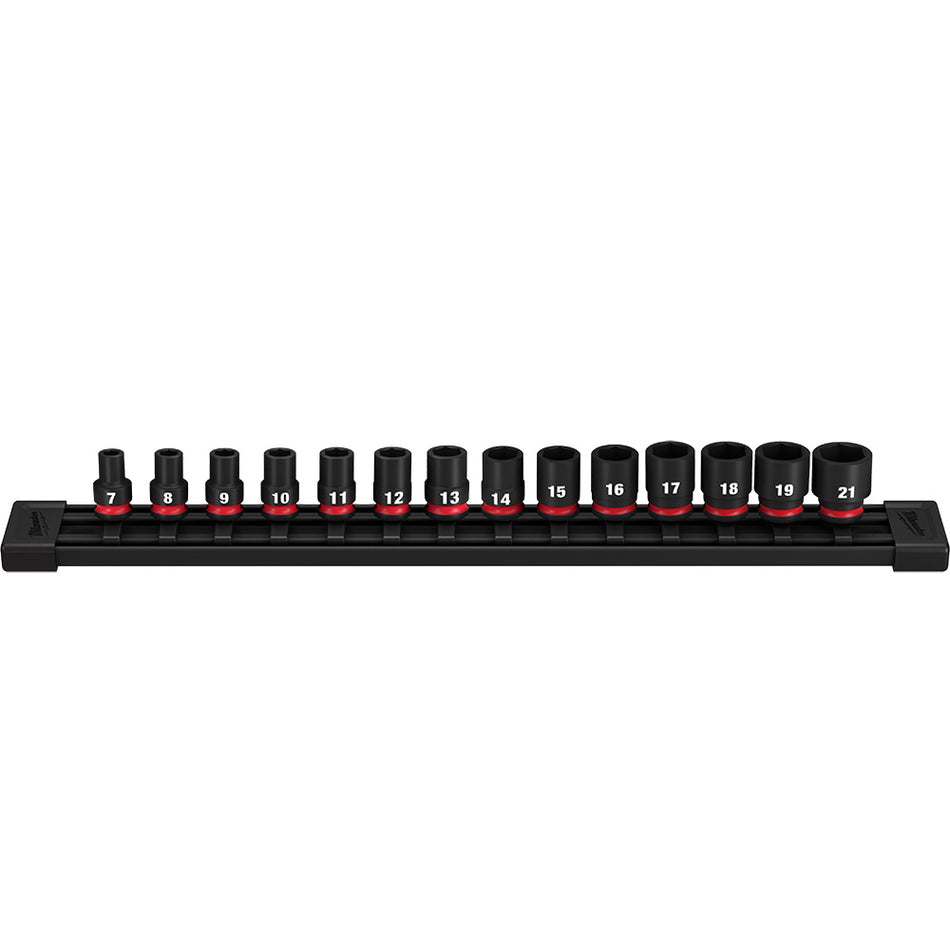 Milwaukee 49-66-7007 4PC SHOCKWAVE Impact Duty 3/8" Drive Metric Standard 6 Point Socket Set