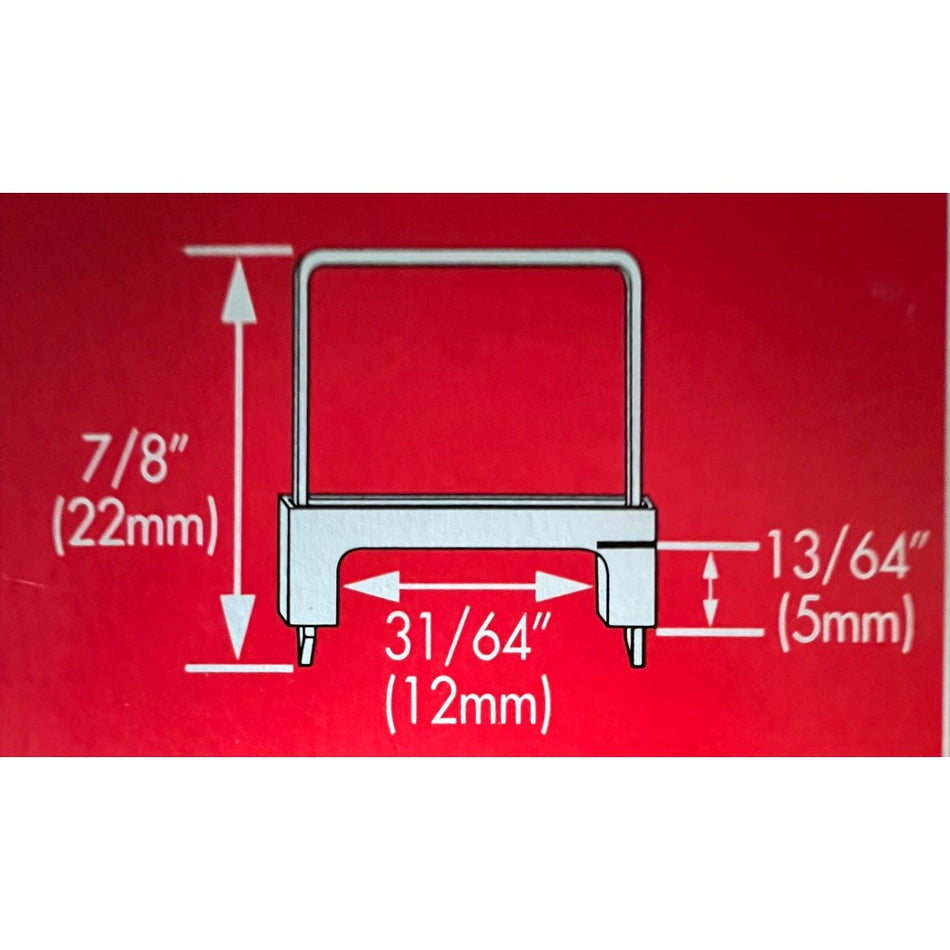 Arrow 721168 T72 31/64" (12mm) Insulated Staples