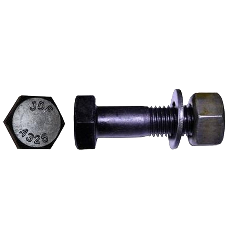 Black A325 Structural Bolts - Plain Finish