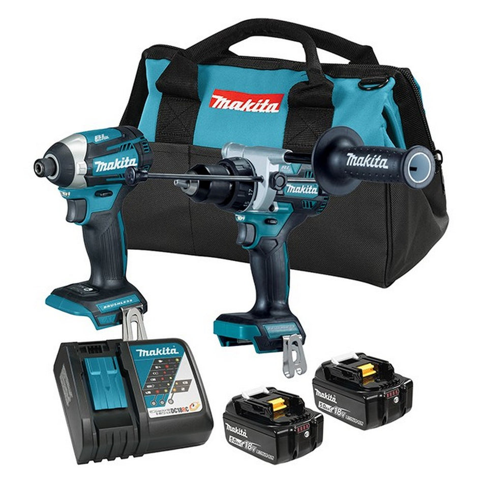 Makita DLX2412TX1 18V (5.0 Ah) LXT Brushless 2 Tool Combo Kit