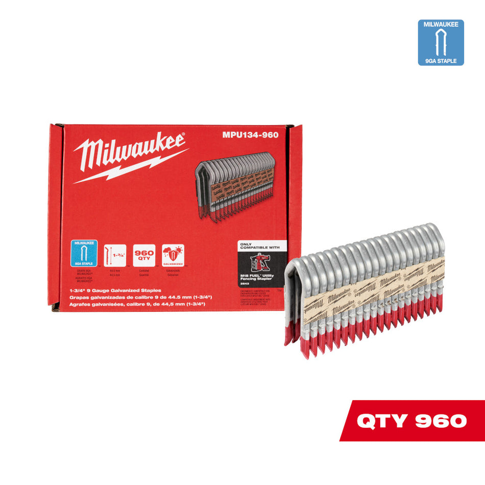 Milwaukee MPU134-960 1-3/4" 6 Gauge Galvanized Staples