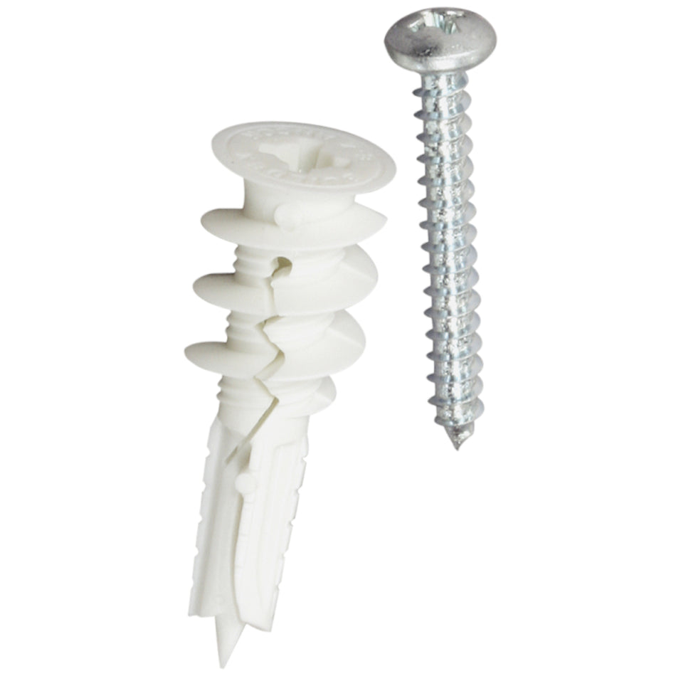 Buildex 6411P E-Z Twist & Lock Nylon Drywall Anchors with Screws