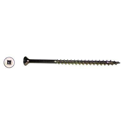 Deck Screws Square Drive Yellow Zinc Plated for Regular Wood