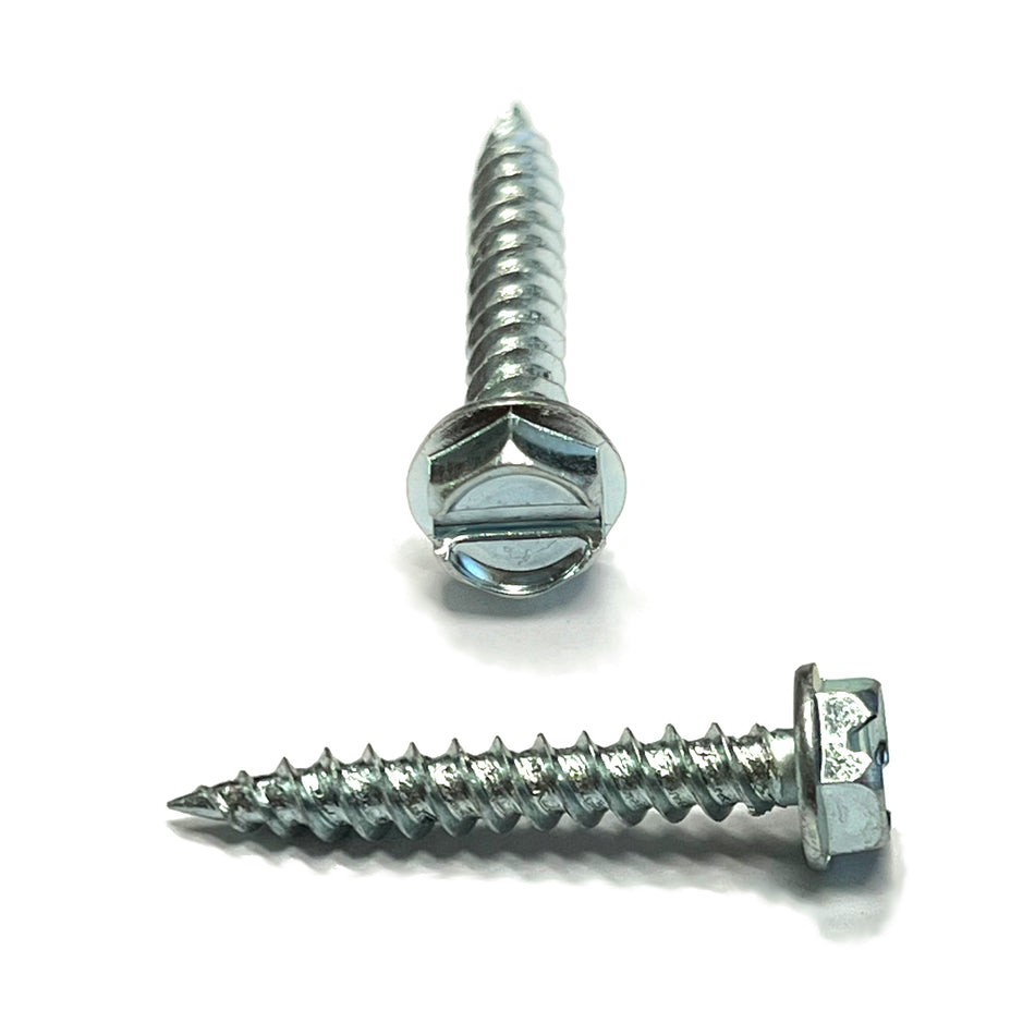 Hex Head Sharp Point Zinc Plated Sheet Metal Screws