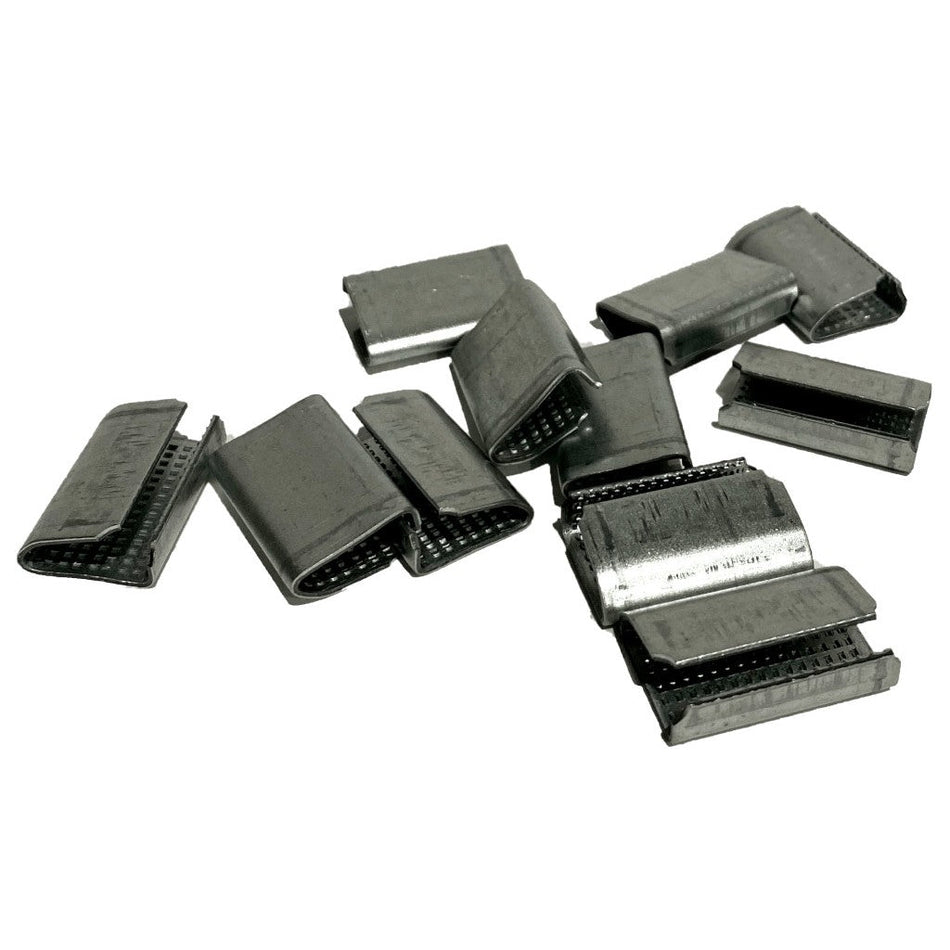 1/2" Open Steel Strapping Seals - 100 Pack