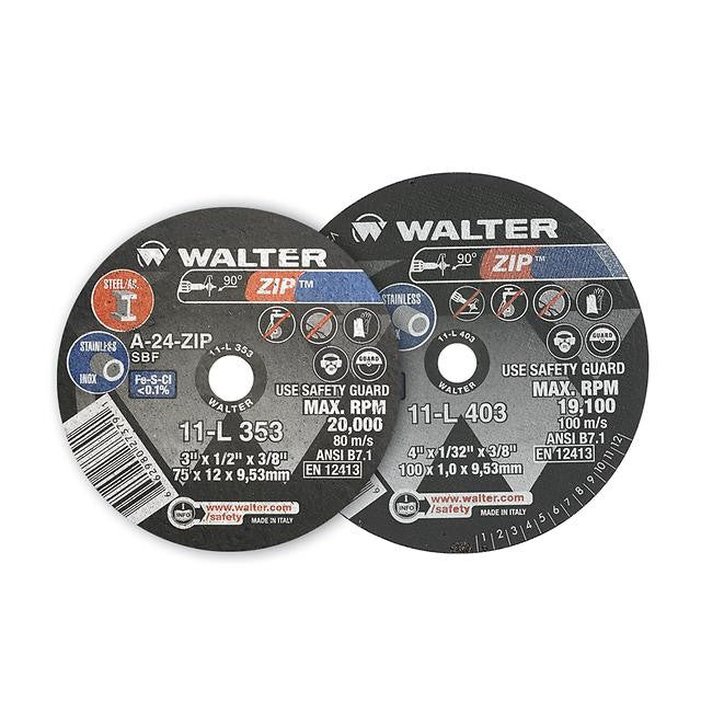 Walter 11-L 312 3" x 1/16" x 1/4" A-24 Zip Cut Off Wheel