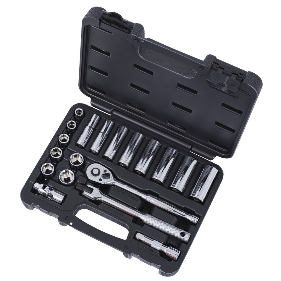 ITC 20123 ITC 20 Piece 3/8" DR SAE Chrome Socket Wrench Set