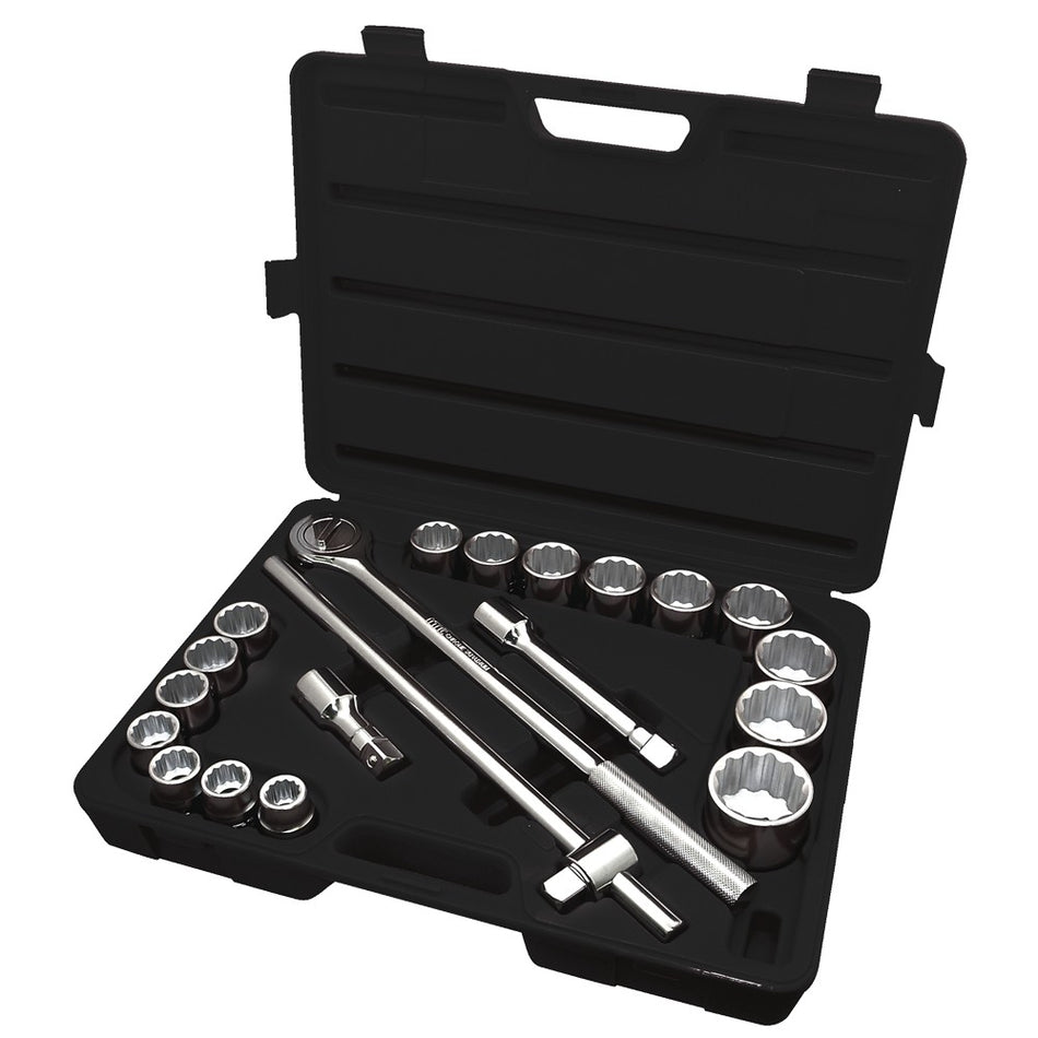 ITC 20141 ITC 21 Piece 3/4" DR SAE Chrome Socket Wrench Set