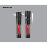 Milwaukee 2161-21 REDLITHIUM USB 1100L Twist Focus Flashlight