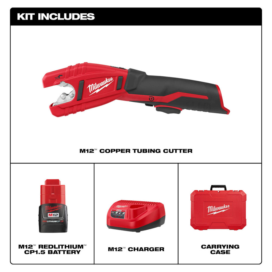 Milwaukee 2471-21 M12 Copper Tubing Cutter Kit