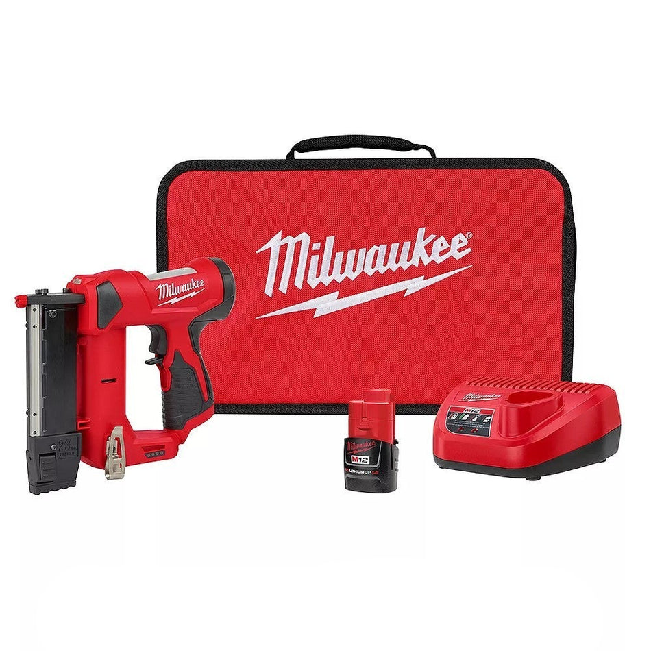 Milwaukee 2540-21 M12 23 Gauge Pin Nailer Kit