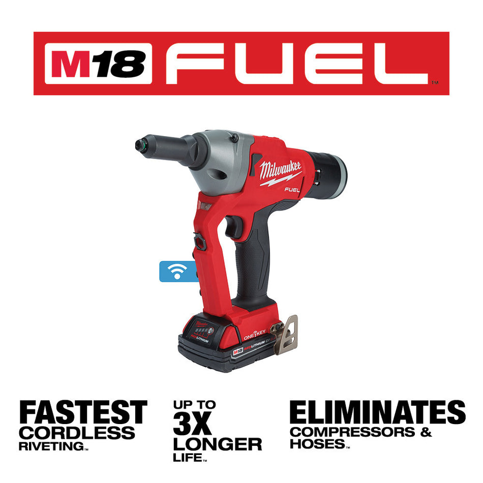 Milwaukee 2660-22CT M18 FUEL 1/4" Blind Rivet Tool w/ ONE-KEY Kit