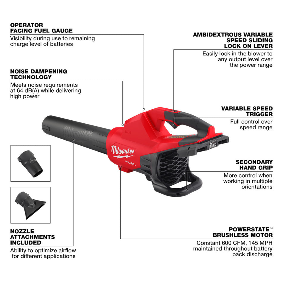 Milwaukee 2824-20 M18 FUEL Dual Battery Blower (Tool Only)