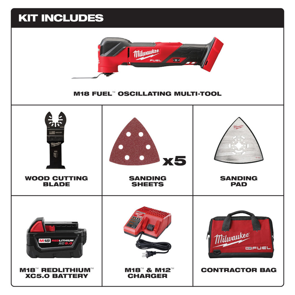 Milwaukee 2836-21 M18 Fuel Oscillating Multi-Tool Kit