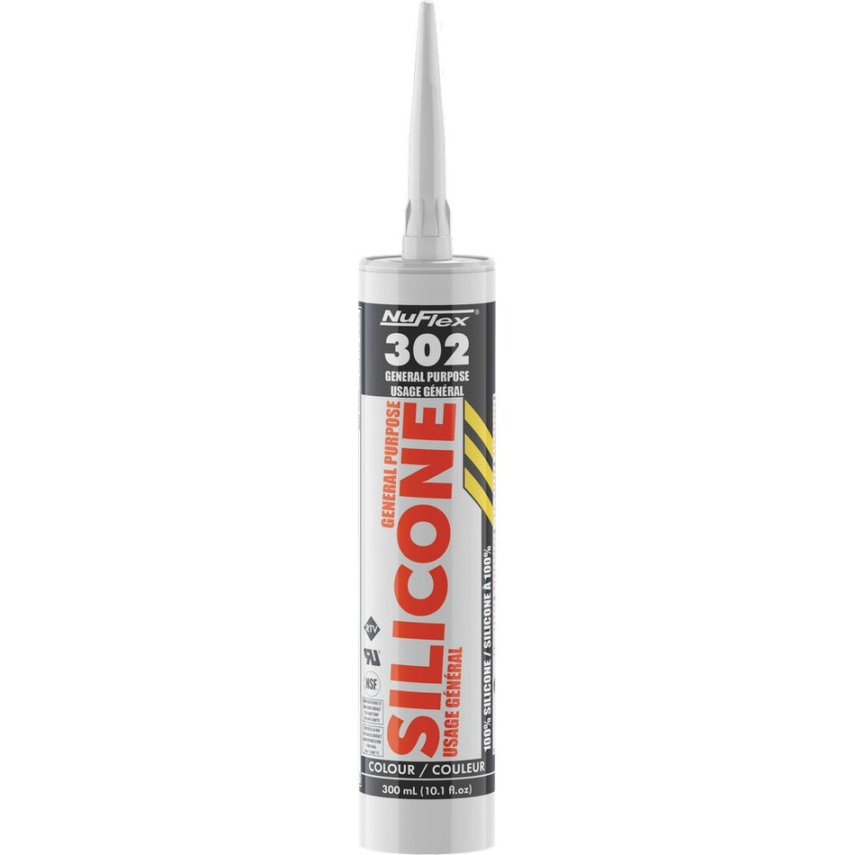NuFlex 302 General Purpose Silicone Sealants 300ml Cartridge Available in a variety of colors
