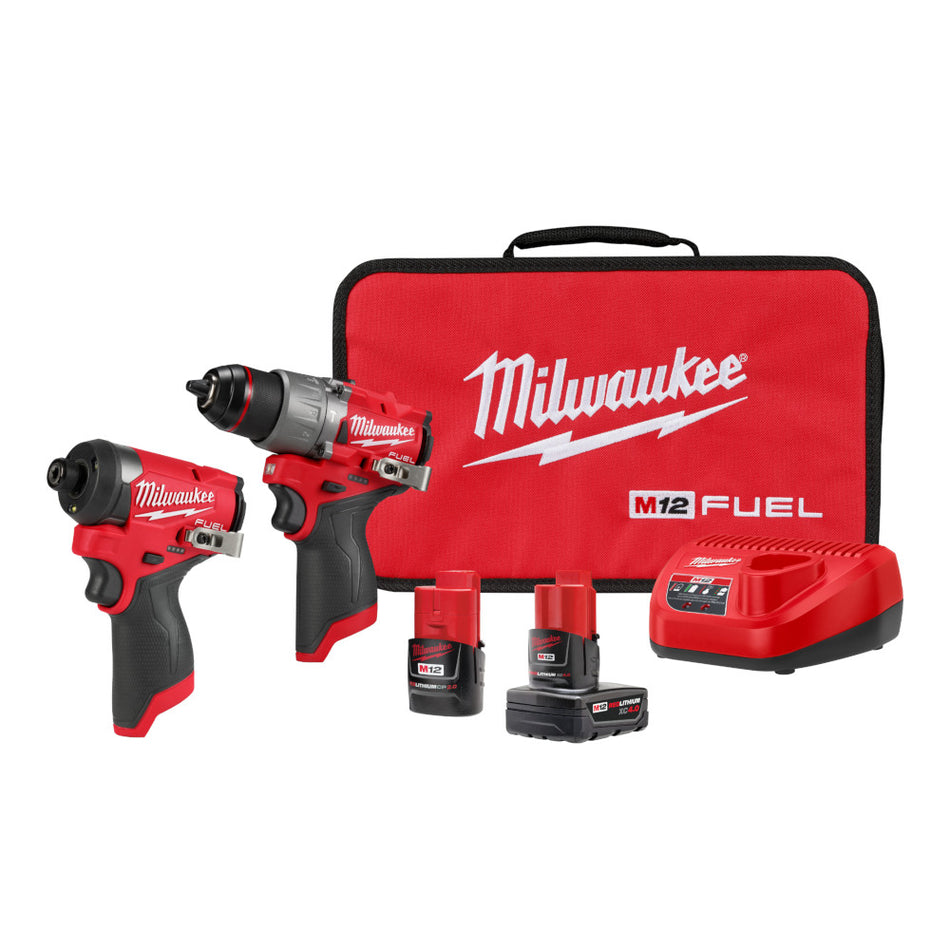 Milwaukee 3497-22 M12 FUEL 2-Tool Hammer Drill/Driver & Hex Impact Driver Combo Kit