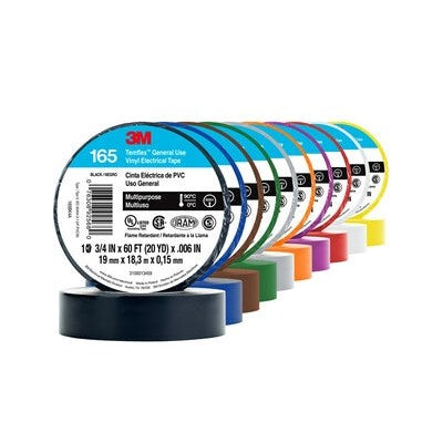 3M Temflex 165 Vinyl Electrical Tape 3/4" x 60'