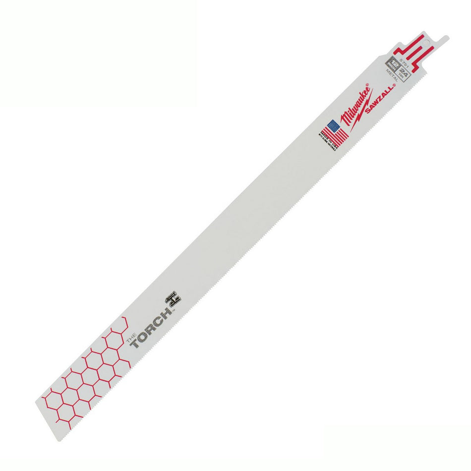 Milwaukee 12" 24 tpi SAWZALL TORCH Metal Demolition Blades - 5 pack